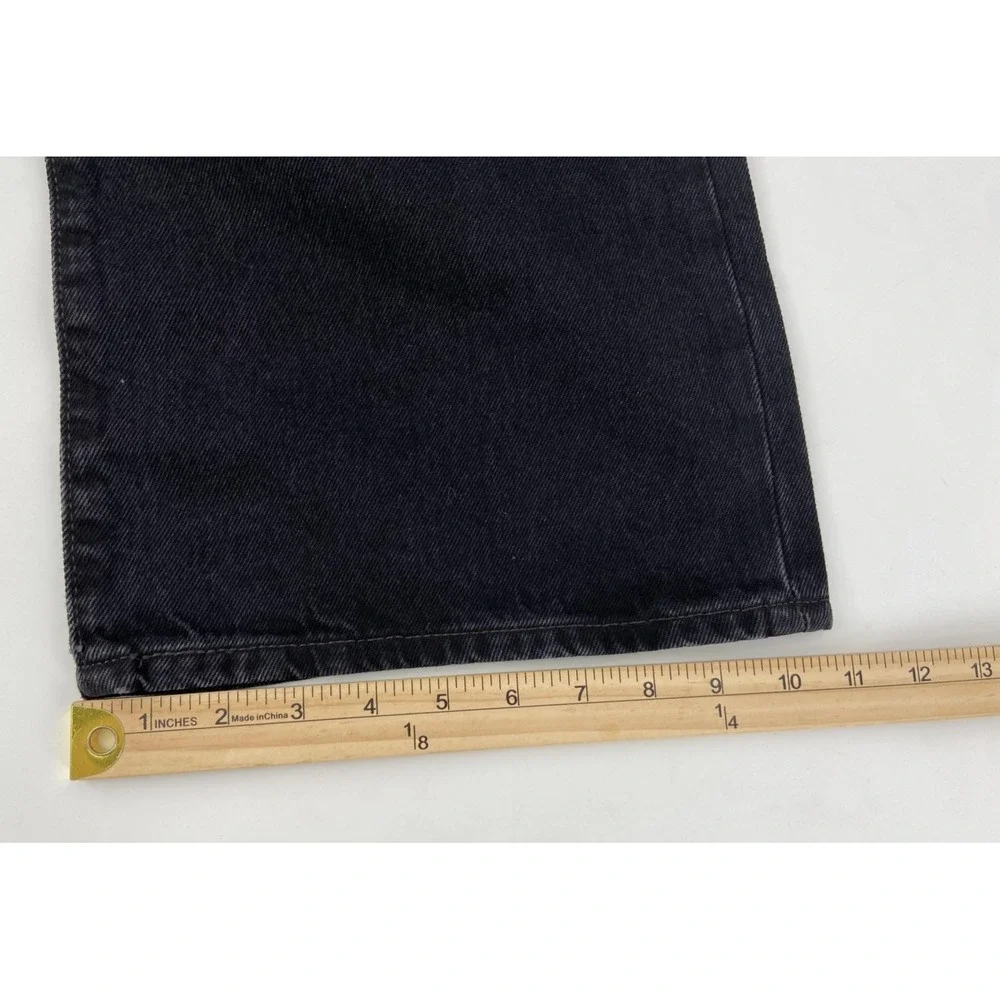 Levis Jeans Womens 27x32 Black Ribcage Wide Leg High Rise Denim Casual Premium - Picture 6 of 10
